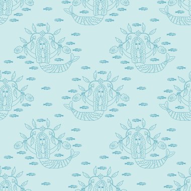 Dikişler denizkızı desen