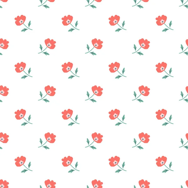 Patrón floral sin costuras — Vector de stock