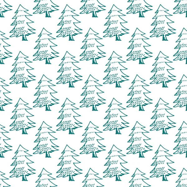 Seamless spruce pattern — Stock Vector