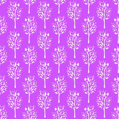 Dikişsiz ağaçlar desen