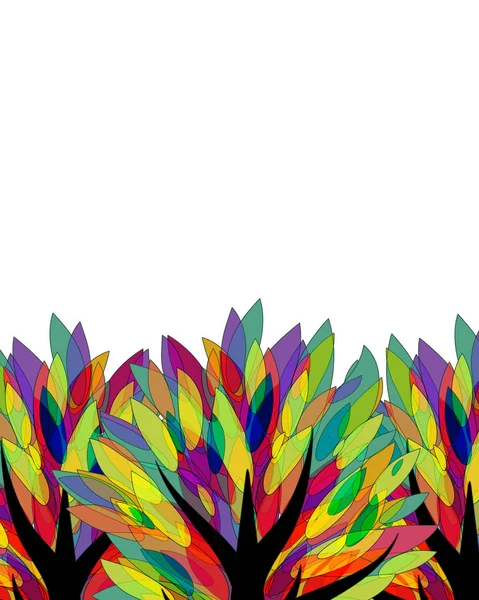 Banner con árbol multicolor — Archivo Imágenes Vectoriales