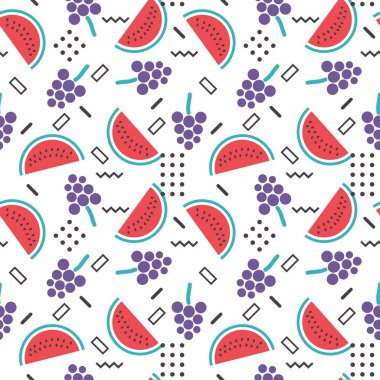 Seamless fruits pattern clipart
