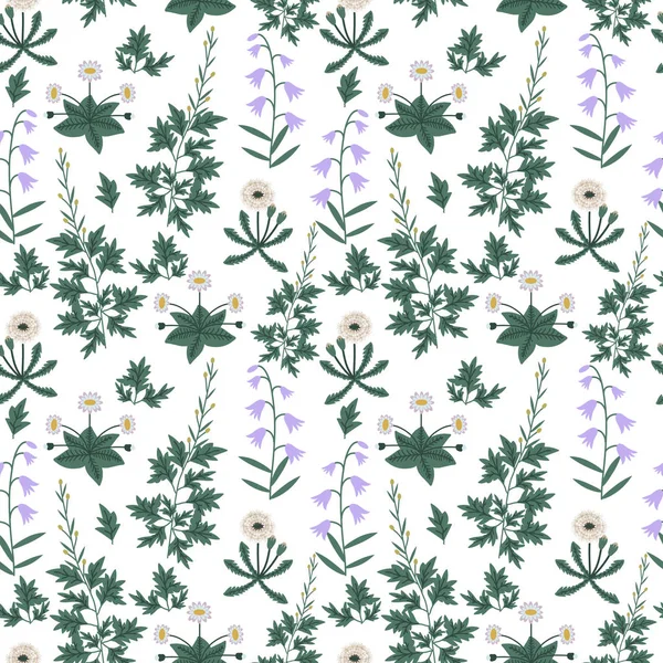 Seamless plants pattern — Stock Vector