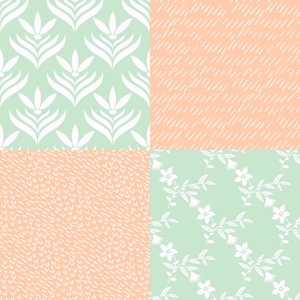 Seamless patterns set — Stock Vector