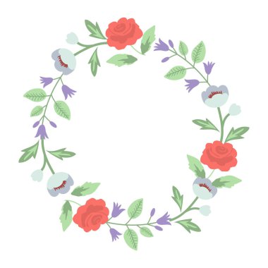 Dekoratif çiçek çerçevesi