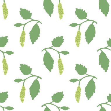 Kusursuz huş ağacı vektör desenini dallandırır