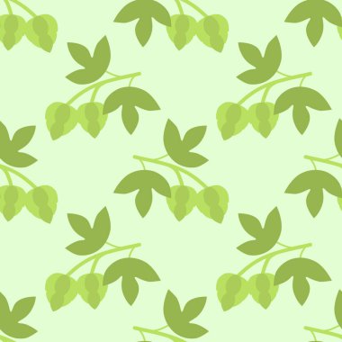 Kusursuz hops bitkisel vektör deseni