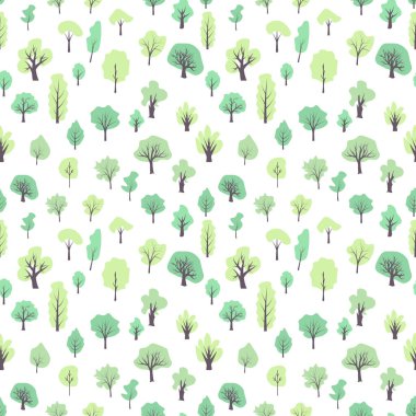 Kusursuz basit vektör ağaçları deseni