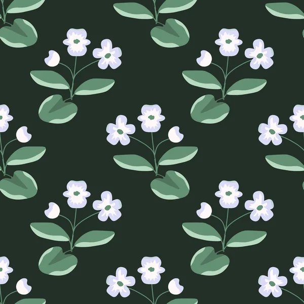 Nahtloses Muster Mit Dekorativen Blumen — Stockvektor