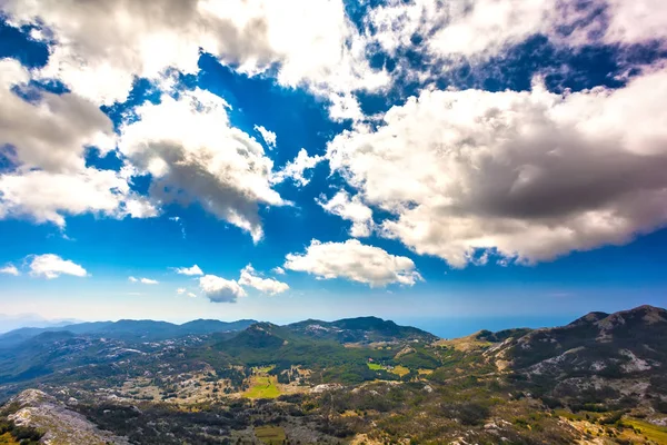 Vista Panorámica Valle Montaña Cerca Ciudad Cetinje Día Soleado Verano — Foto de Stock
