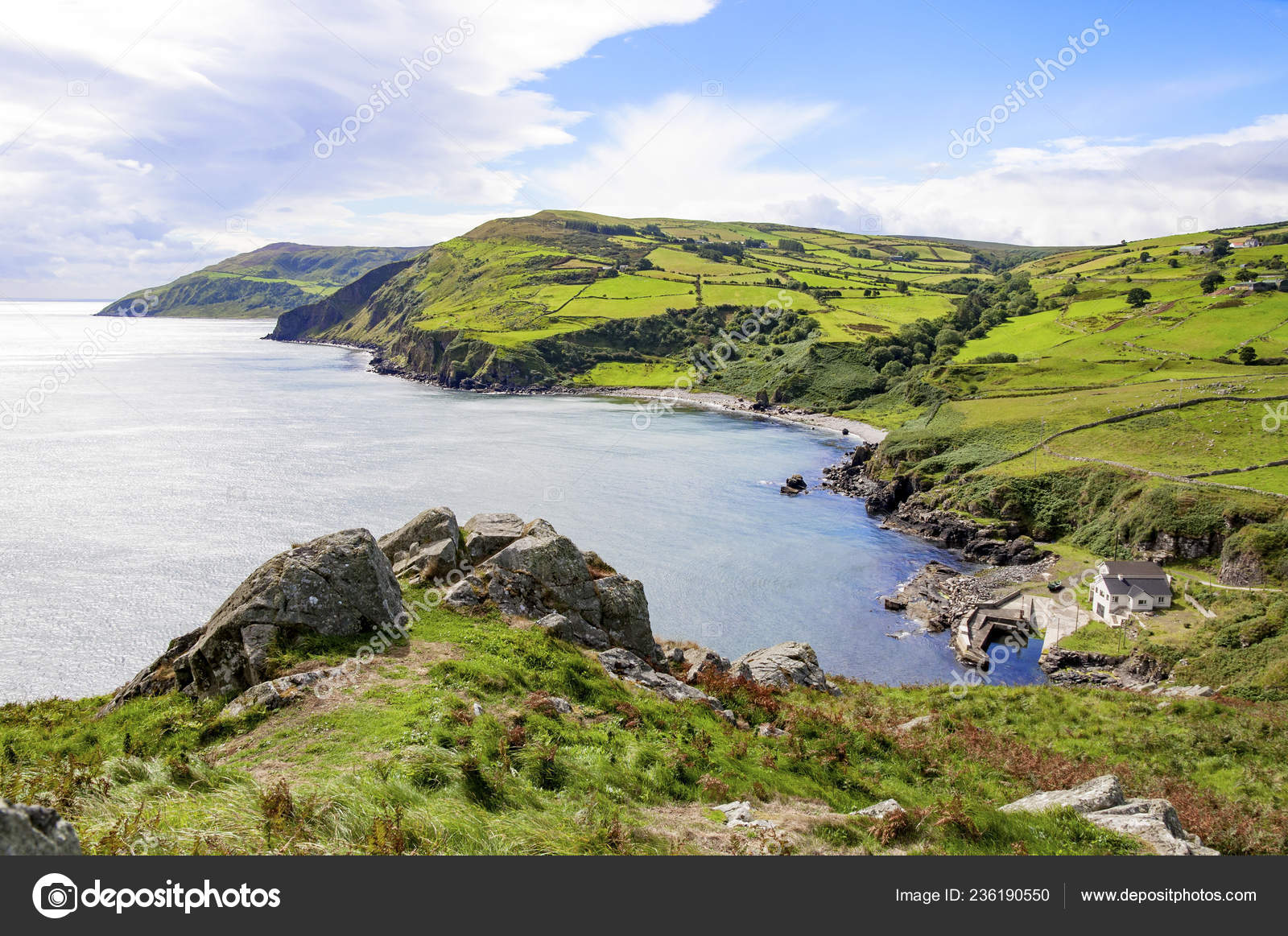 Sun Farmlands Ocean Cliff Shore Aerial Nobody Nature Landscape Autumn —  Stock Photo © goinyk #666683178, image size:1600x1163