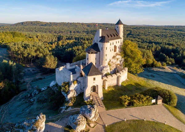 Medieval Castle Bobolice Polen Gebouwd 14E Eeuw 20E Eeuw Gerenoveerd — Stockfoto