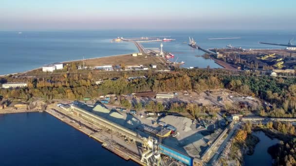 Gdansk Pologne Extérieur Port Nord Forteresse Médiévale Wisloujscie Rivière Vistule — Video