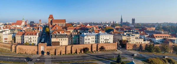 Panorama de Torun Ciudad Vieja, Polonia — Foto de Stock