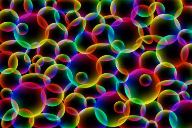 vektör çizim arka plan, süsleme neon renkli floresan çok renkli küreler,