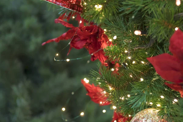 Palle Albero Natale Primo Piano Decorazioni Tradizionali Nuovo Anno — Foto Stock