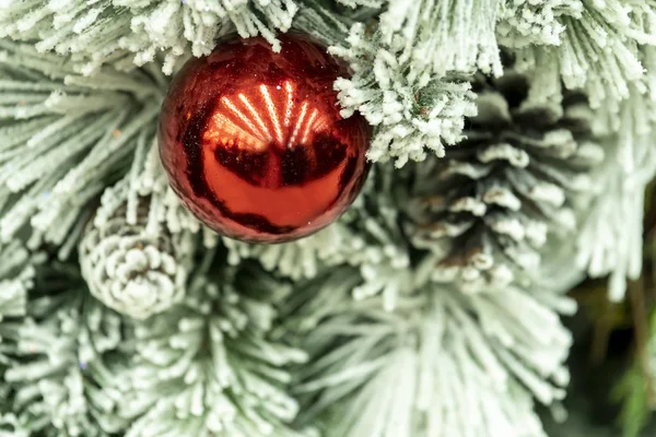 Decorações Natal Grinaldas Bolas Feriado Ano Novo — Fotografia de Stock