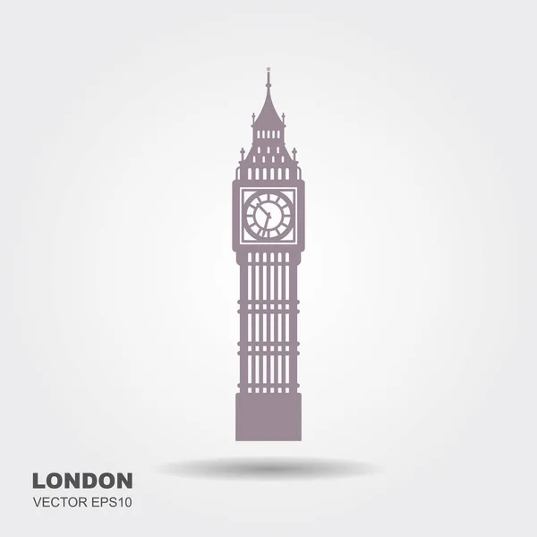 Vector Illustration Big Ben Tower Лондон — стоковый вектор