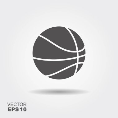 Basketbol. Düz vektör con.