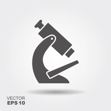 Basit düz simgesi mikroskop