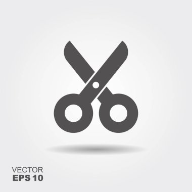 Basit düz simgesi makas