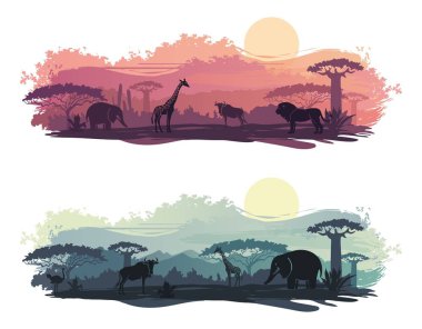 Afrika yatay, vahşi hayvanlar