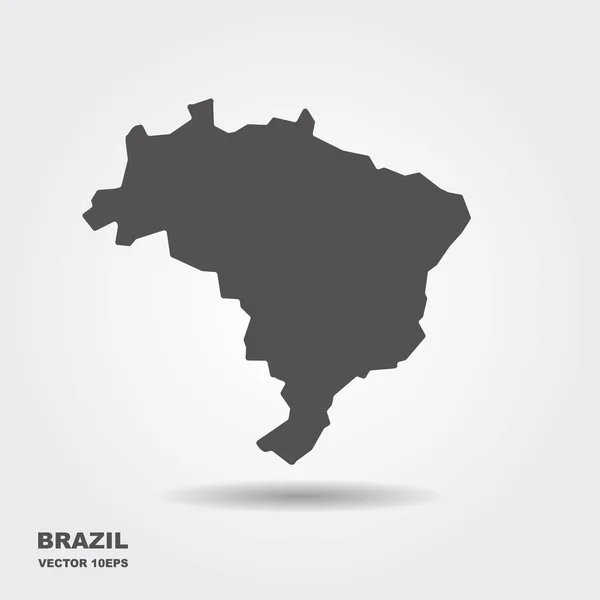 Карта Бразилии — стоковый вектор