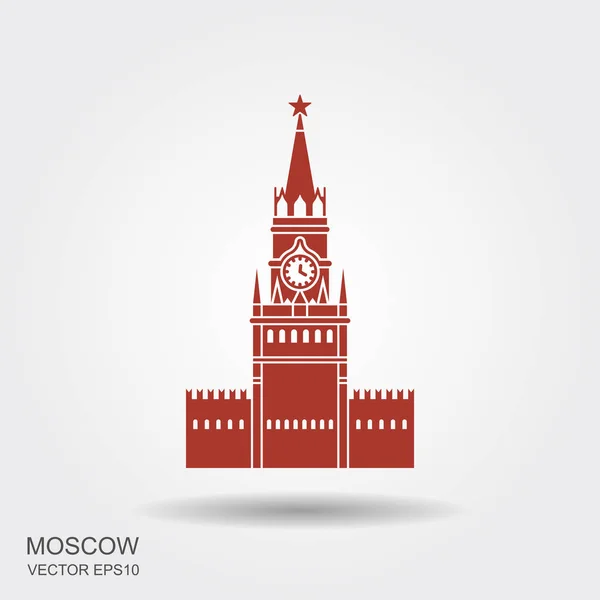 Icona Del Cremlino Stile Cartone Animato Isolato Sfondo Bianco Illustrazione — Vettoriale Stock