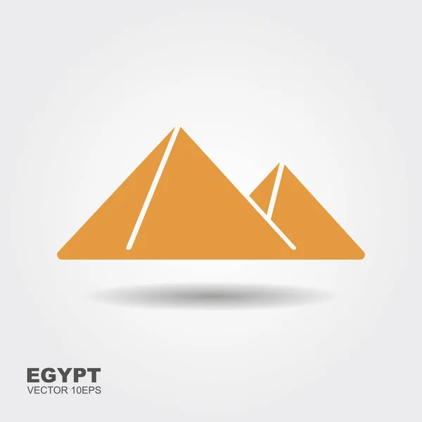 Egyptiska Pyramiderna Vektor Symbol Ikon Design Vector Flat Ikonen — Stock vektor