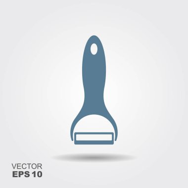 Bıçak sebze düz simge temizlik için. Vektör çizim