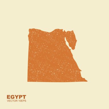 Mısır Haritası scuffed etkisi ile düz tarzında