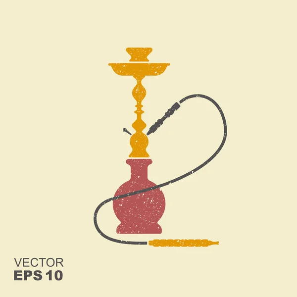 Icono Silueta Hookah Vector Aislado Nargile Hubbly Bubbly Shisha — Archivo Imágenes Vectoriales