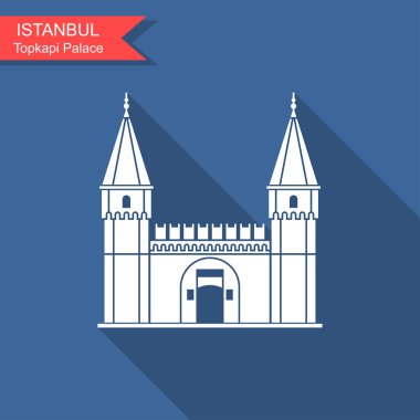 Topkapı Sarayı, selamlama, Istanbul, Türkiye'nin kapısı. Düz simgesi