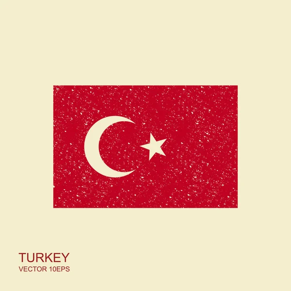 Bandeira da Turquia vetorial, ilustração da bandeira da Turquia. Ícone vetorial —  Vetores de Stock