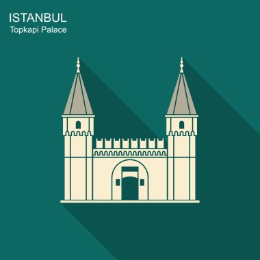 Topkapı Sarayı, selamlama, Istanbul, Türkiye'nin kapısı. Düz simgesi