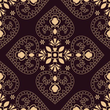 Fas etnik süs ile dikişsiz desen 