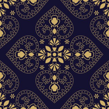 Fas etnik süs ile dikişsiz desen 