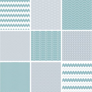 Yaratıcı minimalist dalgalı sorunsuz desenler, dokulu arka plan koleksiyonu 