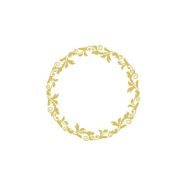 Kopyalama alanı ile yuvarlak filigran süs çerçevesi