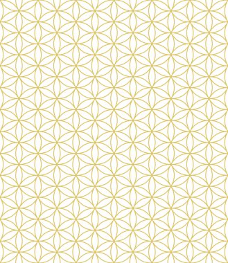 Beyaz arka plan üzerine izole altın geometrik dikişsiz desen