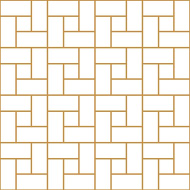 Beyaz arka plan üzerine izole altın geometrik dikişsiz desen