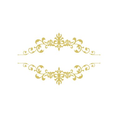 Beyaz arka plan üzerinde şık altın çerçeve elemanları kümesi 