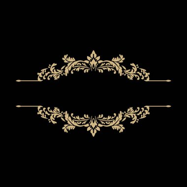 Yaratıcı kraliyet çerçeve elemanları kümesi, vektör illüstrasyon  