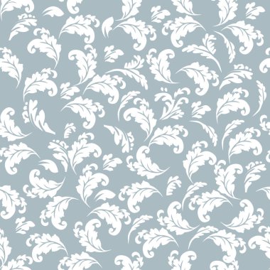 Filigran kıvırcık damask süs ile dikişsiz desen