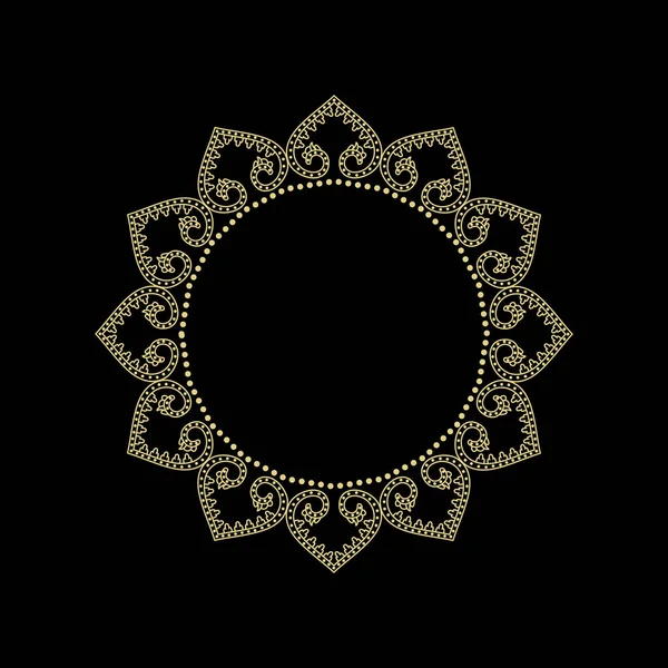Круглая Филигранная Декоративная Рамка Копировальным Пространством — стоковый вектор