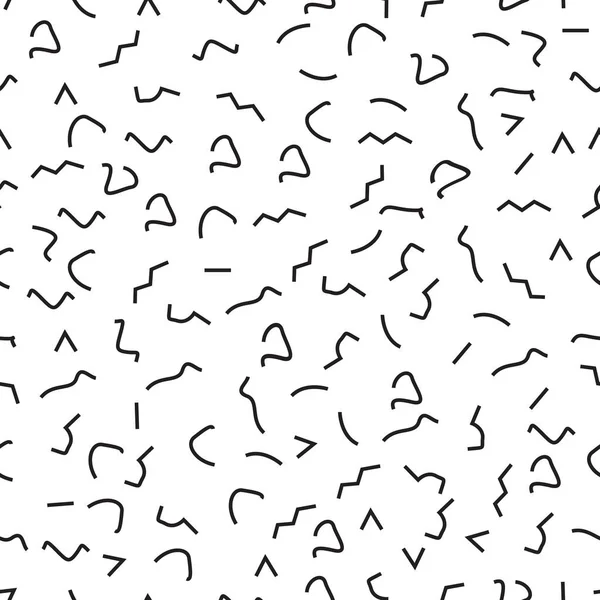 白い背景に抽象的な幾何学的なモノクロシームレスなパターン — ストックベクタ
