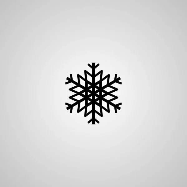 Copo Nieve Negro Fondo Gris Claro — Vector de stock