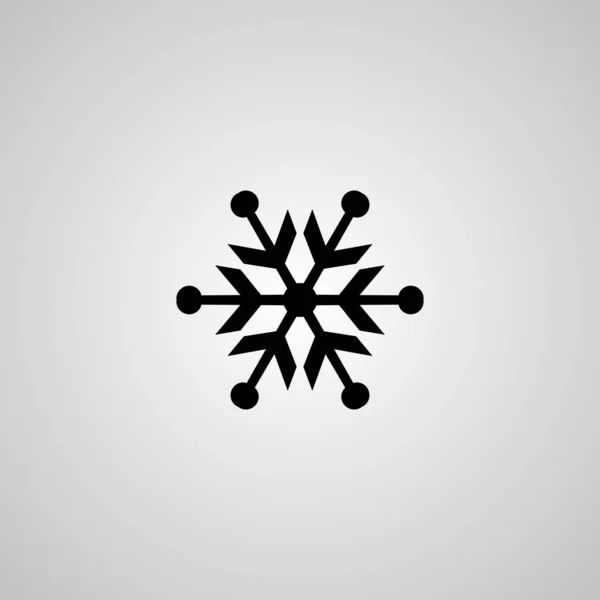 Copo Nieve Negro Fondo Gris Claro — Vector de stock