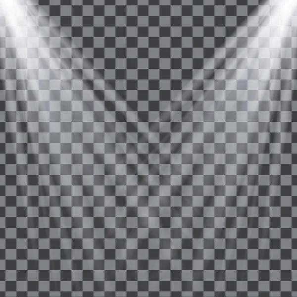 Light Effect Spotlights Transparent Background — Stock Vector