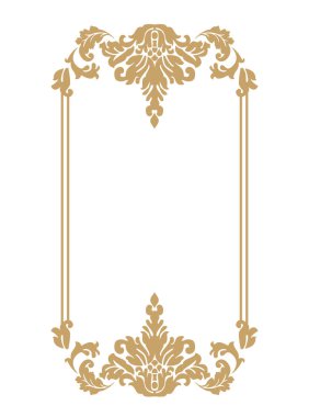 Beyaz arka plan üzerinde izole altın ince çerçeve 